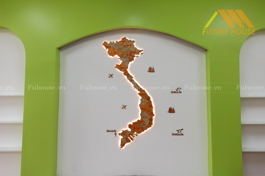 bản đồ việt nam gỗ