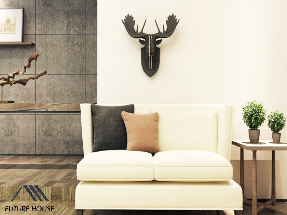 Đầu Hươu Treo Tường Gỗ MDF
