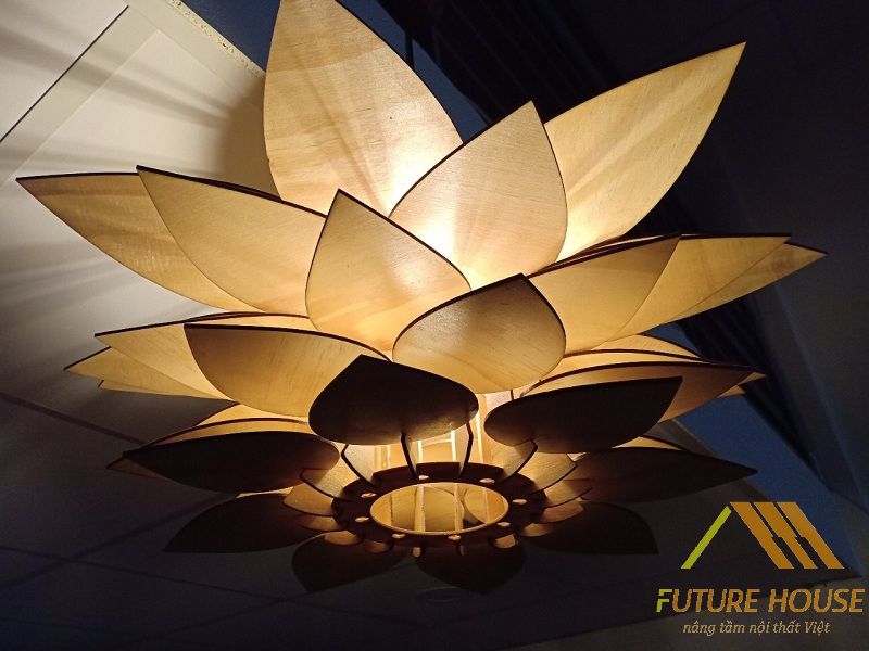 Đèn gỗ thả trần F-Louvre 55