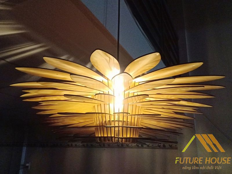 Đèn gỗ thả trần F-Louvre 55