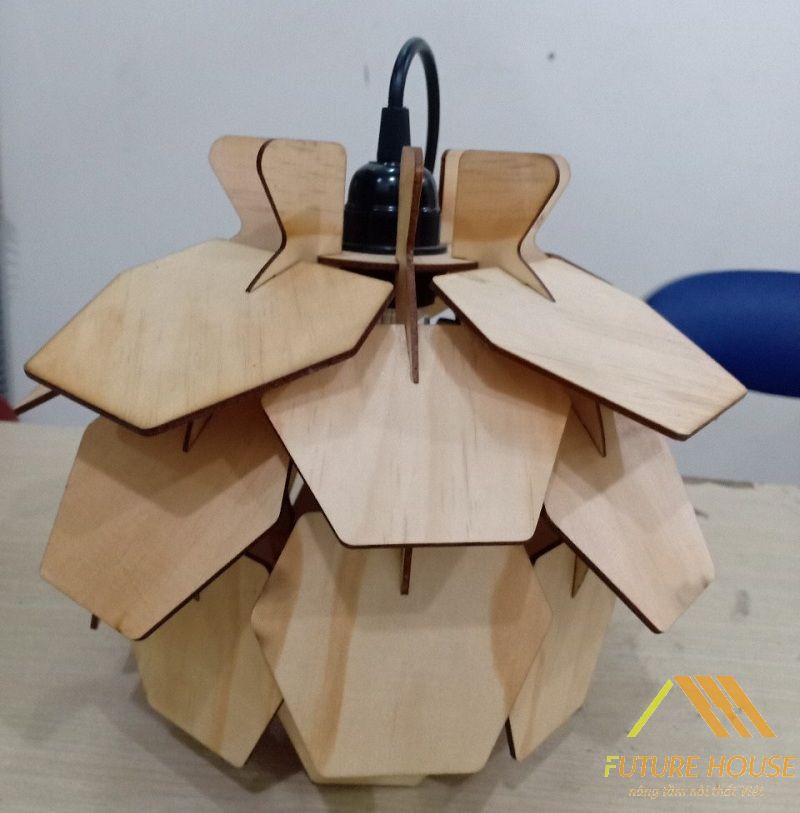 Đèn gỗ thả trần F-Louvre 63