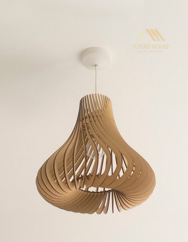 Đèn gỗ trang trí thả trần F-Louvre 09