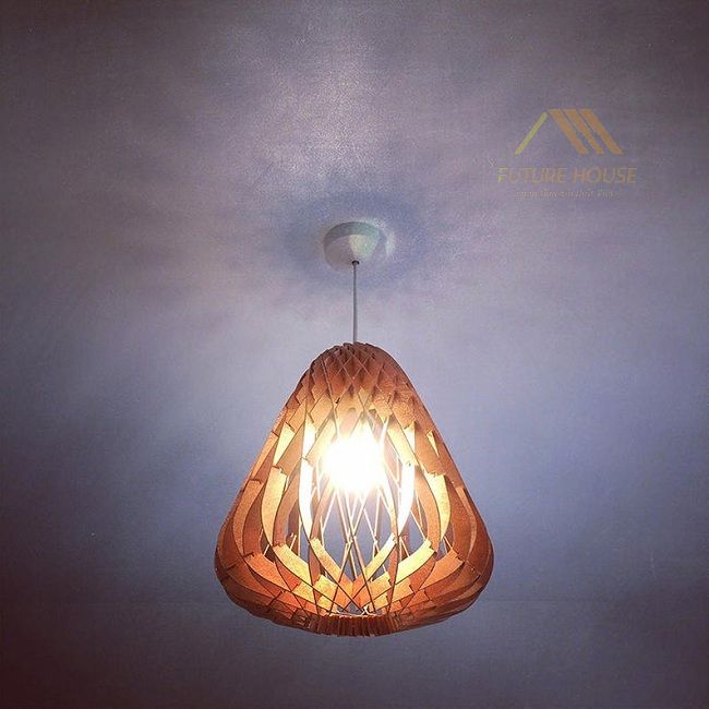 Đèn gỗ trang trí thả trần F-Louvre 10