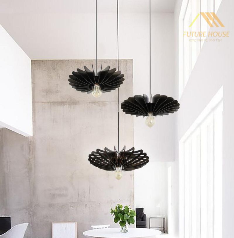 Đèn gỗ thả trần trang trí nhà handmade lộng lẫy, xa hoa, tuyệt đẹp