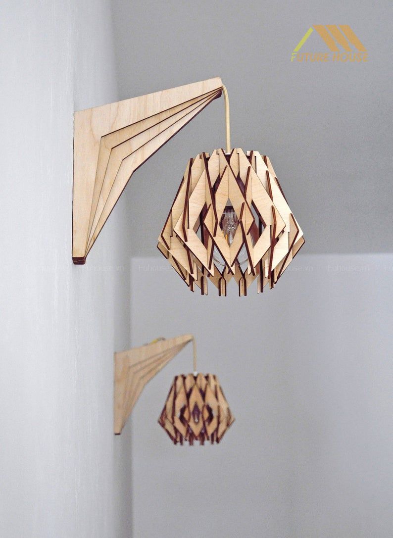 Đèn gỗ trang trí treo tường cổ điển F-Annecy 06