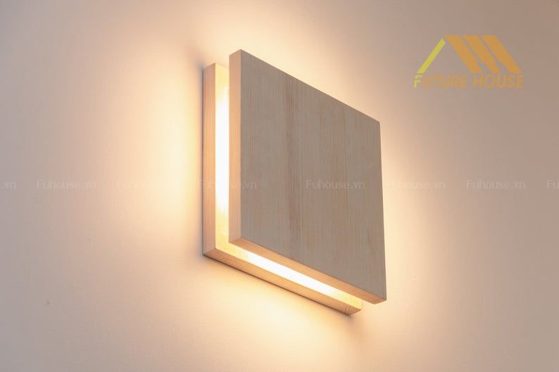 Đèn gỗ trang trí treo tường gỗ sồi F-Annecy 08