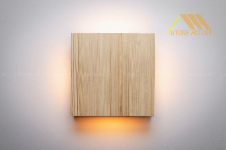 Đèn gỗ trang trí treo tường gỗ sồi F-Annecy 08
