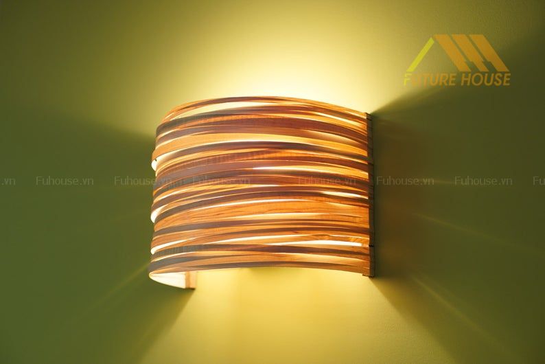 Đèn gỗ trang trí treo tường phong cách tối giản F-Annecy 07