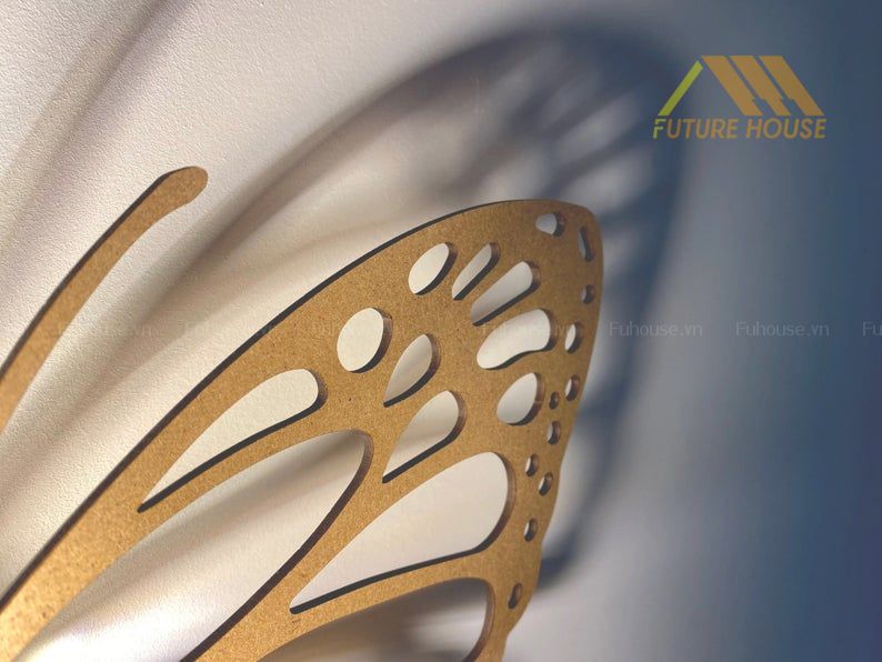 Đèn Gỗ Trang Trí Treo Tường Hồ Điệp F-Annecy 12