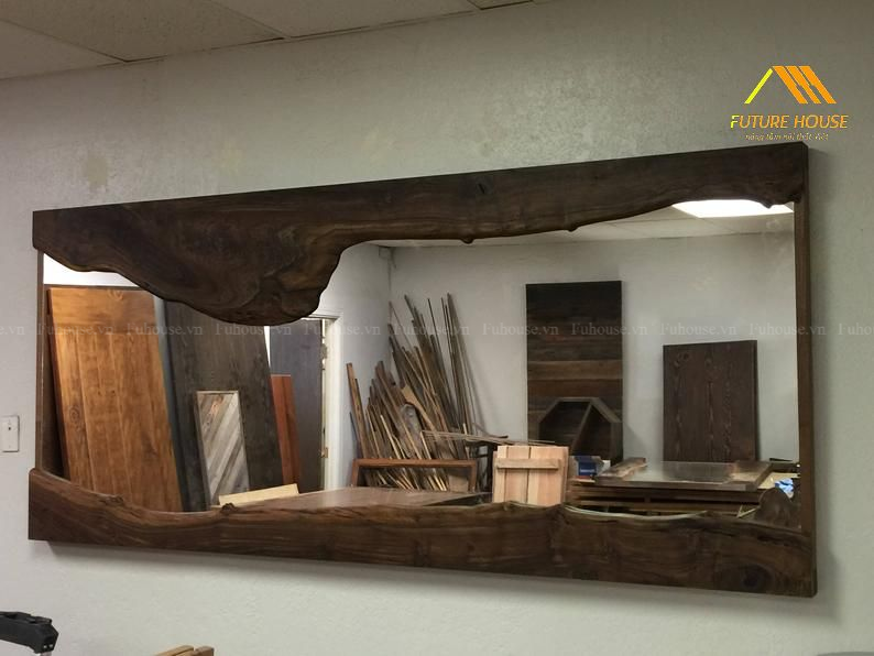 Gương Decor Trang Trí Tường Mirror Walnut