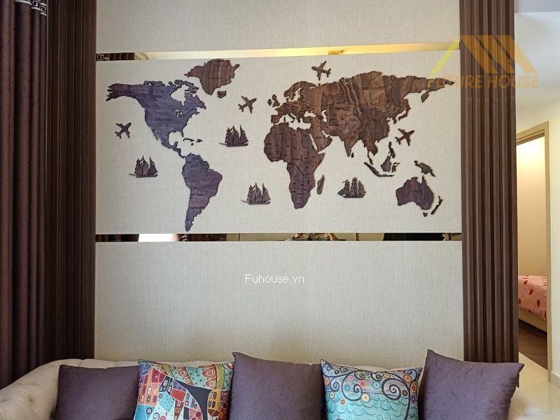 bản đồ trang trí tường
