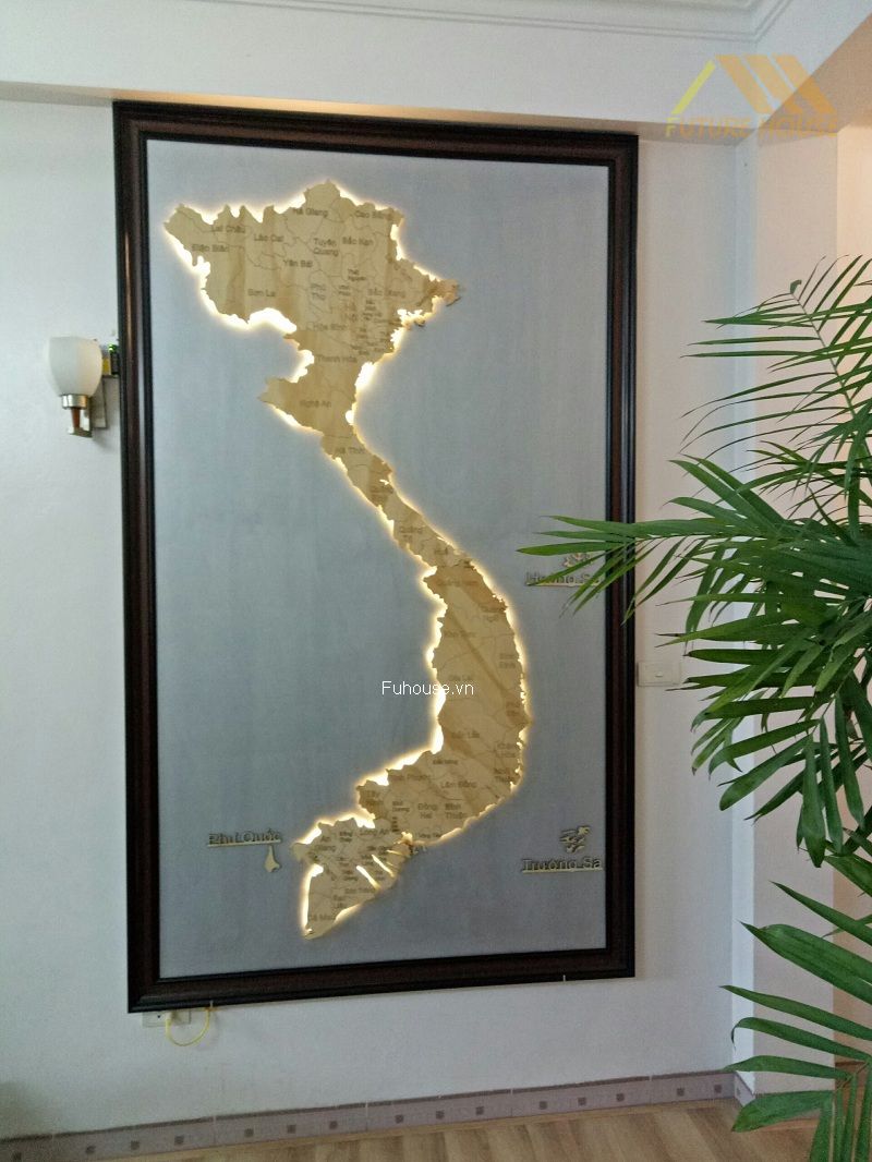 bản đồ việt nam bằng gỗ