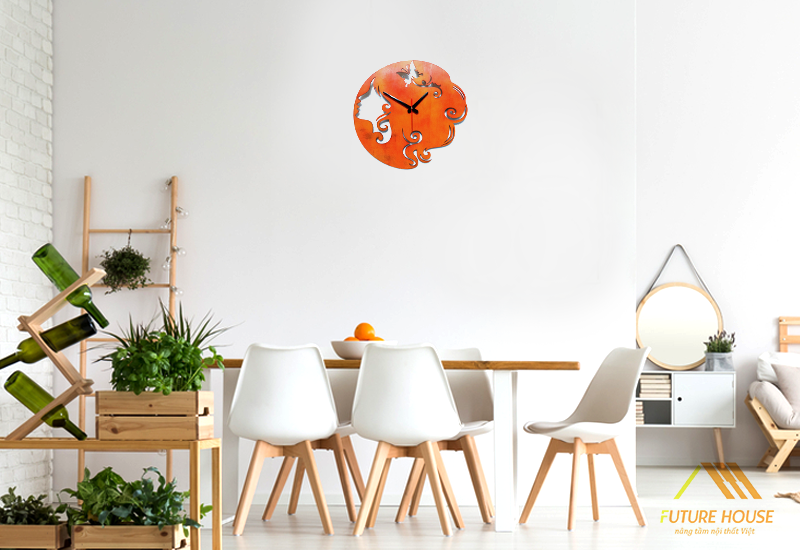 đồng hồ tranh gỗ treo tường