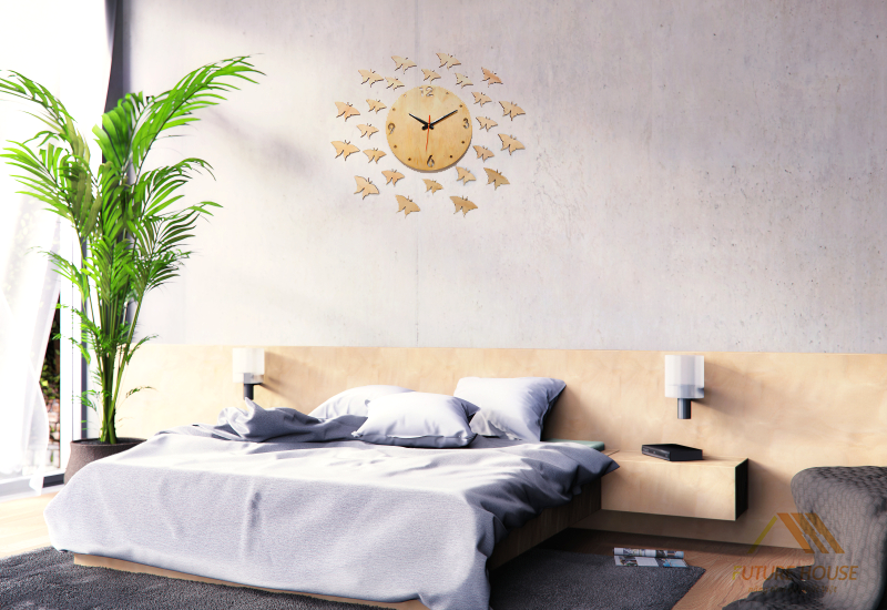 Đồng hồ treo tường mặt gỗ