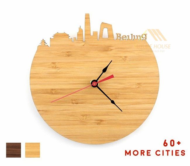 Đồng hồ gỗ treo tường nghệ thuật F-Gorge 26