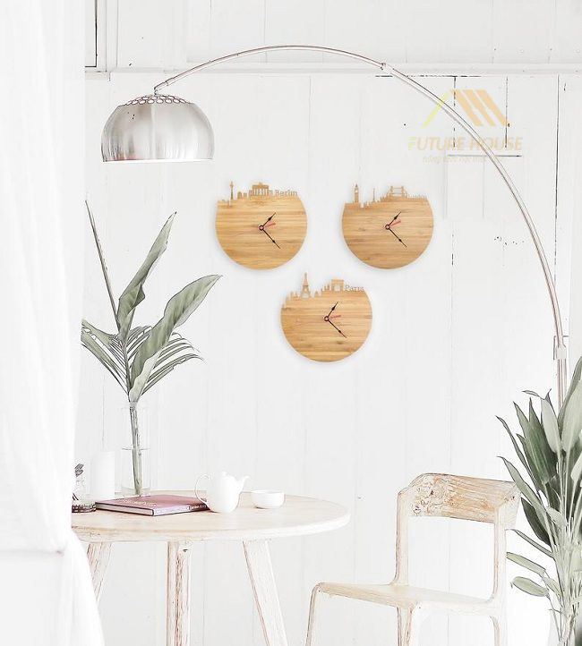 Đồng hồ gỗ treo tường nghệ thuật F-Gorge 26