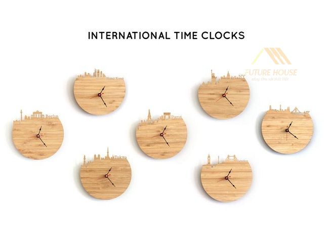 Đồng hồ gỗ treo tường nghệ thuật F-Gorge 26