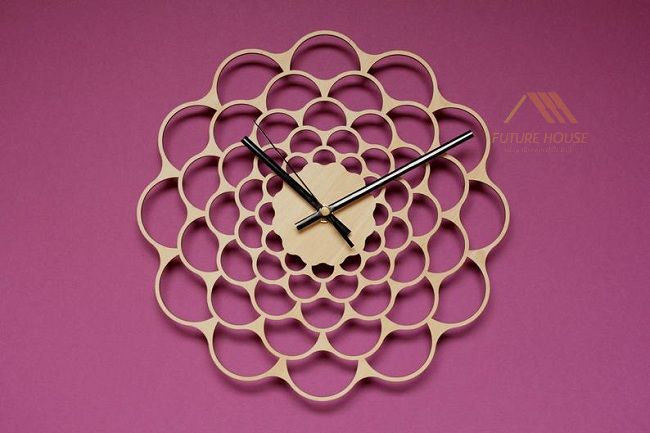 Đồng hồ gỗ treo tường nghệ thuật F-Gorge 27