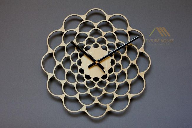 Đồng hồ gỗ treo tường nghệ thuật F-Gorge 27