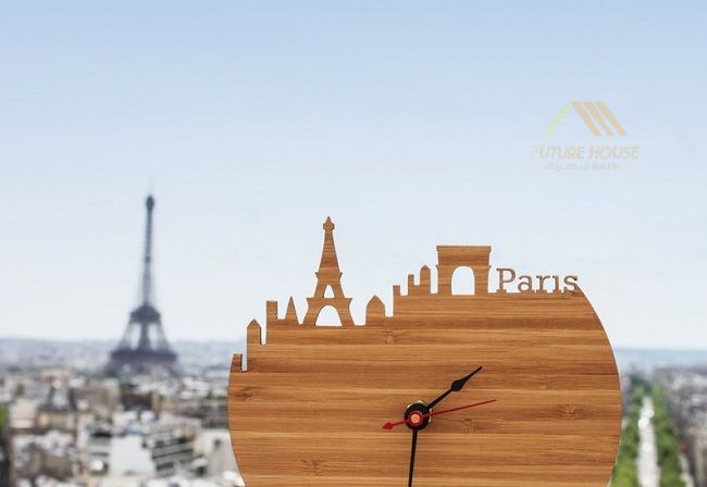 Đồng hồ gỗ treo tường nghệ thuật F-Gorge 28