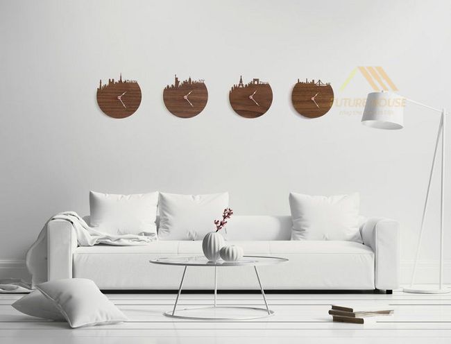 Đồng hồ gỗ treo tường nghệ thuật F-Gorge 28