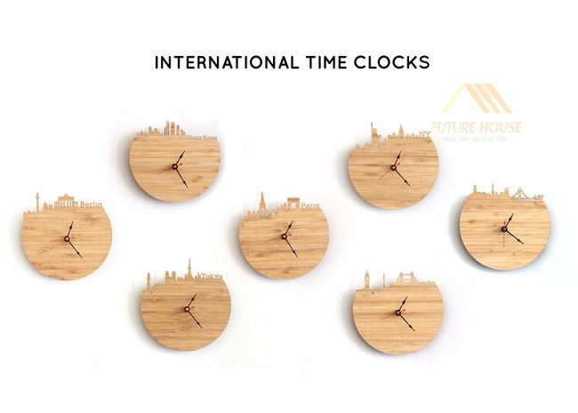 Đồng hồ gỗ treo tường nghệ thuật F-Gorge 28