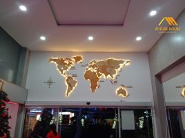 Bản Đồ Gỗ Gắn Tường Mix Summer