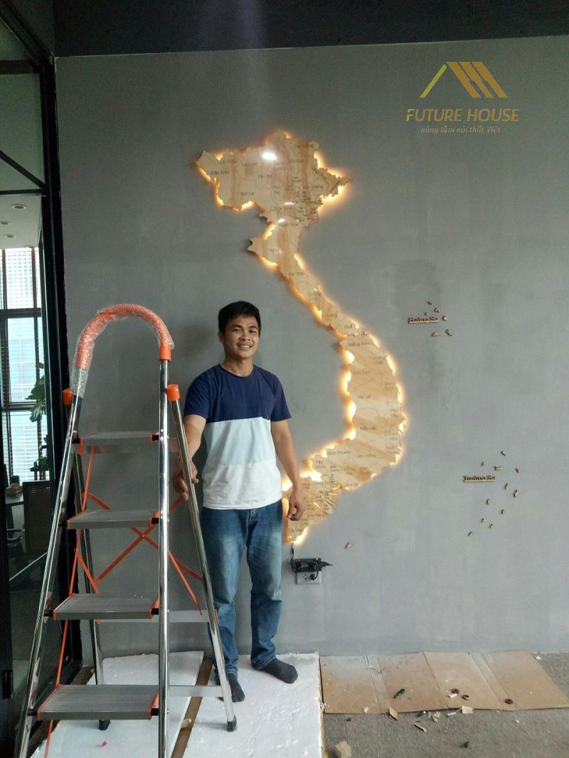 bản đồ Việt Nam gỗ