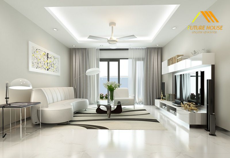 Sự đơn giản của màu trắng sẽ đem lại kết cấu thoải mái và tinh khiết