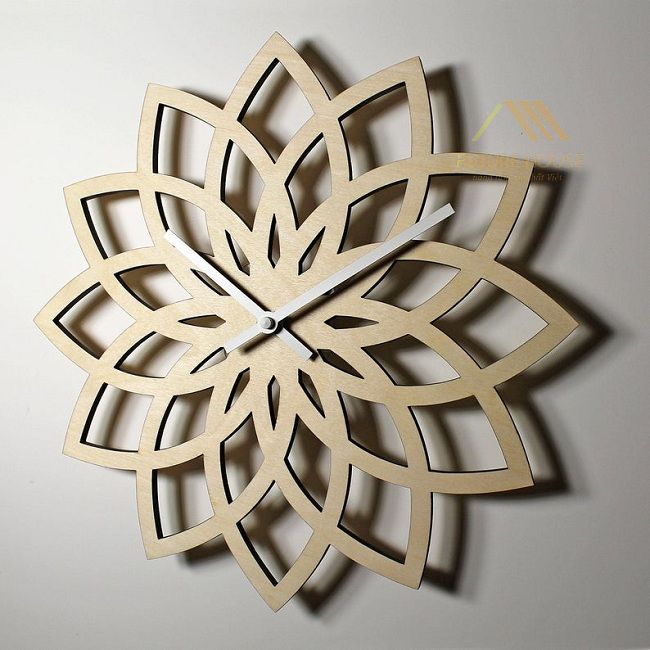 đồng hồ treo tường nghệ thuật gỗ