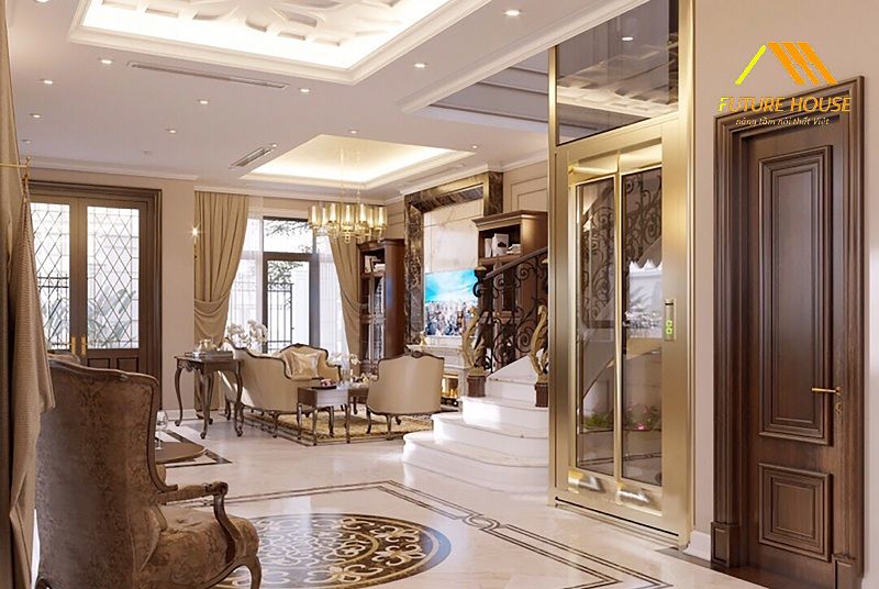 Cửa đối diện trực tiếp với cửa thang máy