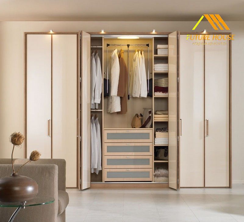 Tủ quần áo có chức năng lưu trữ trang phục trong phòng ngủ