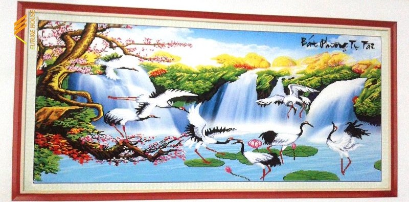 Tranh Phong Thủy “Bát Phương Tụ Tài”
