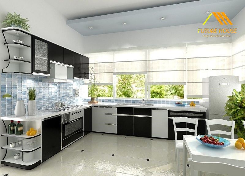 Trang trí nội thất phòng bếp cho người mệnh Kim