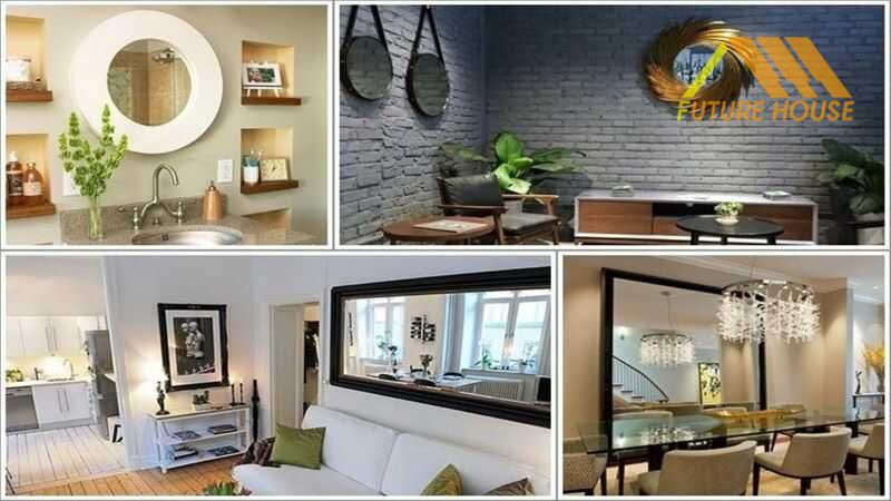 Gương trang trí vừa là điểm nhấn vừa là vật phẩm phong thủy của nhà bạn