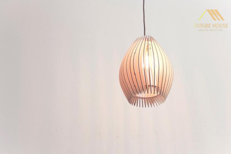 Đèn gỗ thả trần trang trí nội thất văn phòng làm việc - Thiết kế cổ điển