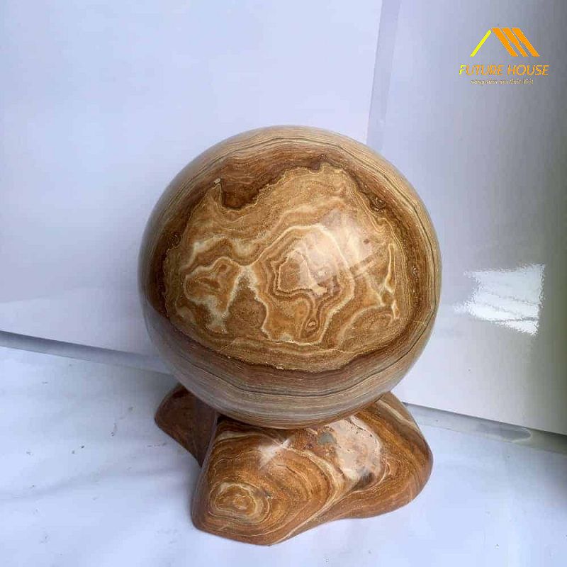 Quả cầu trang trí phong thủy bằng gỗ